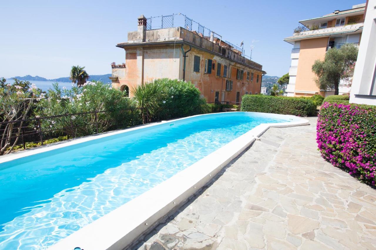 Nautilus Vista Mare Mozzafiato A 180 Gradi- Posto Auto Privato - 2 Camere Matrimoniali Piu 1 Divano Letto Singolo-Sky,Netflix-Wifi 200Mg Rapallo Exterior foto