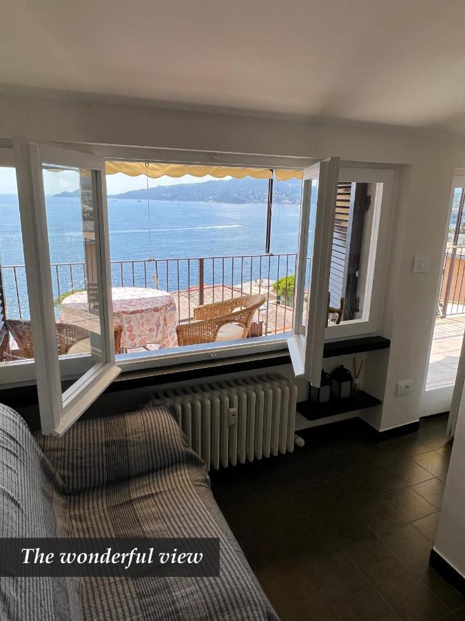 Nautilus Vista Mare Mozzafiato A 180 Gradi- Posto Auto Privato - 2 Camere Matrimoniali Piu 1 Divano Letto Singolo-Sky,Netflix-Wifi 200Mg Rapallo Exterior foto